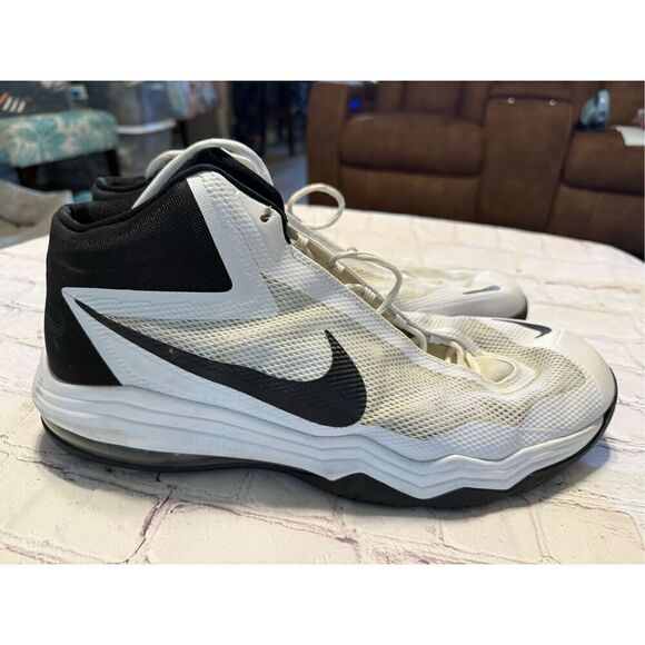 Nike Men\'s Size 16 Air Audacity Basketball Shoes White Cream Black Athletic